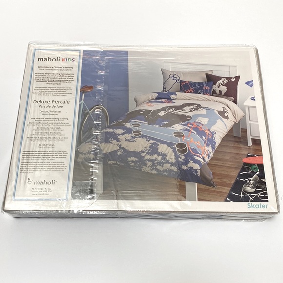 NWT 3 Pc Twin Skateboard Duvet Bedding Set by Maholi - Picture 2 of 9